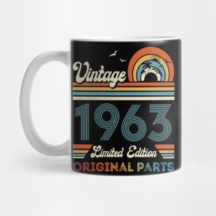 Vintage 1963 61st Birthday Gift For Men Women From Son Daughter Mug